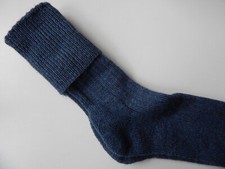 Hirsch-Natur Krempelsocke Wandersocken Bio Wolle kbT Schurwolle innen Frottee