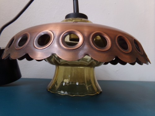 Hängelampe kupfer schirm glas - hängelampe,