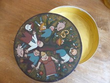 Große alte Spanschachtel handbemalt Vintage top  Spandose Geschenk Weihnachten