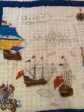 Aigner Halstuch, Vintage, Tuch, Schiffe, Mode 90x90 Accessoires TOP