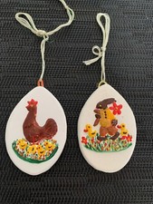 Osterdekoration für den Osterstrauch Ostereier m. Motiv Hase Küken Henne Enten 