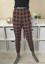 Tchibo Damen Karo Hose Stoffhose Stretchhose schwarz braun Gr. 40 *NEU*
