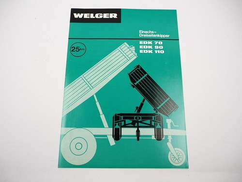 Original prospekt welger edk - prospekt,