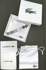 Lacoste Armband Silber Edelstahl Box Tasche