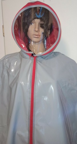 Pvc regencape lack gummimantel - lack,