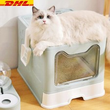 Groß Katzentoilette XXXL Katzenklo Haubentoilette mit Filter Streuschaufel JUMBO