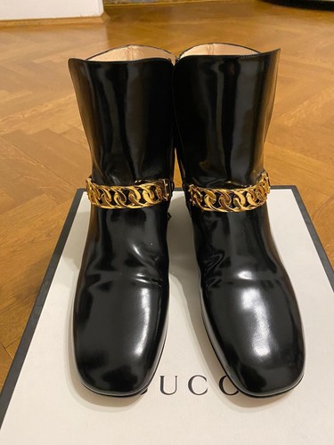 Gucci stiefel mit gelbgoldener - mit,