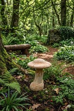 Pilz aus terracotta - aus, –