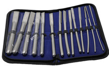 Gima Gynäkologisches Set von Hegar-Dilatatoren, enthält 14 Chromdilatatoren