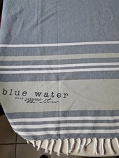 TUKAN Tischdecke, maritim, gestreift, ca. 150 x 190 cm + Franzen, Baumwolle,