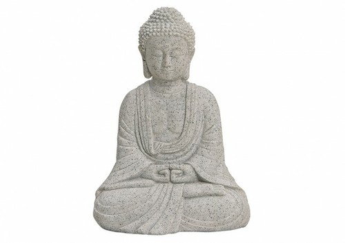 Buddha figur sitzend grau - figur, in