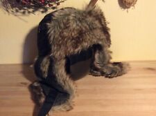 Fliegermütze Tweed und Kunstfell Gr 56