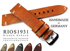 22mm Handmade Germany RIOS1931 Retro Look Leder Uhren Flieger Armband 22/18