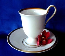 KPM Berlin Tasse & Unterteller mit Goldrand Kakaotasse / ch 041