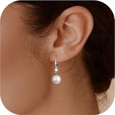 Silber perlenohrringe tropfen - silber,