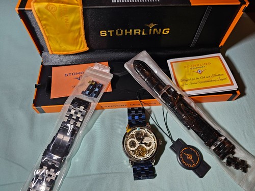 Stührling skelett armbanduhr - stührling, skelett-armbanduhr