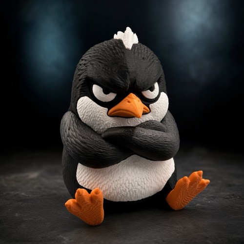 Frecher grumpy pinguin figur - grumpy,
