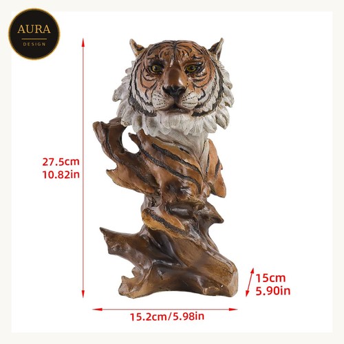 Tigerkopf cm harzfigur - tigerkopf,