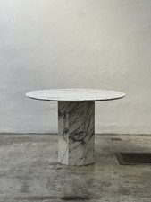 Round Marble Dining Table Marmor Tisch Design Mangiarotti Bellini Carrara