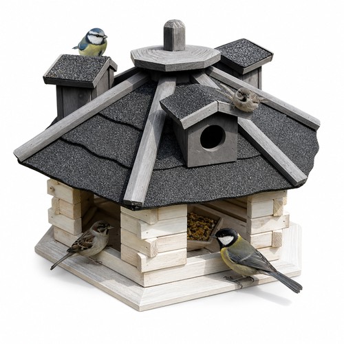 Xxl vogelhaus weiß - weiß, grau