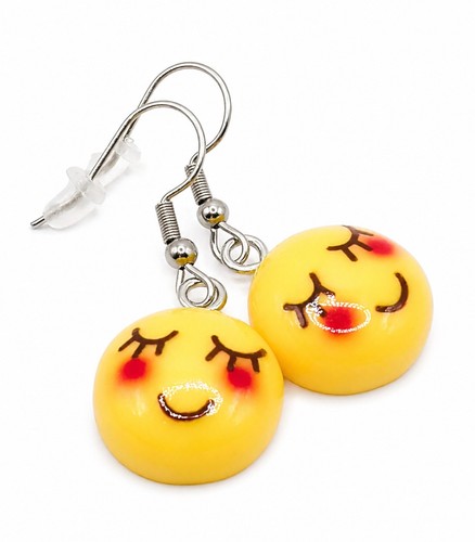 Emoji ohrringe edelstahl - ohrringe,