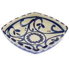 Tiefe eckige Tapasschale Schale 11 cm traditionelle spanische Handarbeit Keramik Pottery