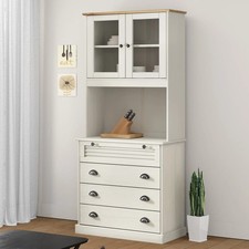 Highboard weiß 80x40x176 cm