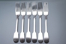 215,7g echtes Silberbesteck 13-Lot Silbergabeln Spatendekor Stadtmarke Frankfurt