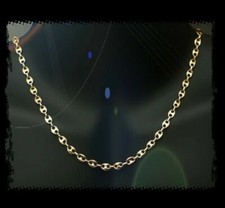 Kaffeebohnenkette 55 Cm Vergoldet Mit 18 Karat 750/1000 Schmuck Für Herren