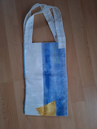 Tasche weiß hellblau - tasche,, weiß-hellblau-gelb