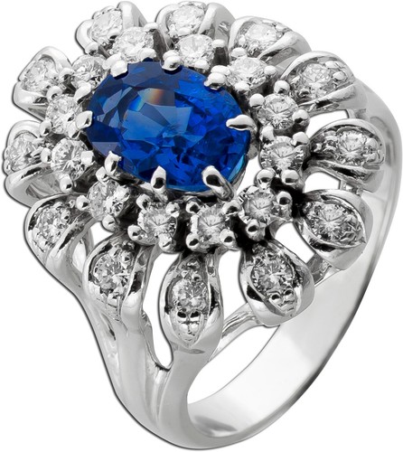 Saphir ring weißgold - weißgold, 750