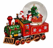 Schneekugel Spieluhr Weihnachtsmann Weihnachtszug Spieldose Weihnachtsdeko