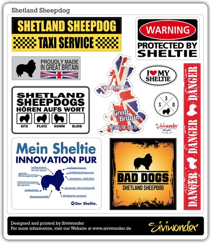 Auto aufkleber sticker sheltie - auto,