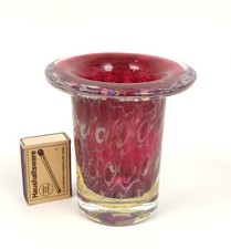 sehr selten WMF IKORA Pfauenauge Art Deco Glas Design Vase Himbeere Schaller