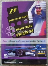 FRANZÖSISCHER GRAND PRIX FORMEL 1 F1 1997 MAGNY COURS Offizielles Programm