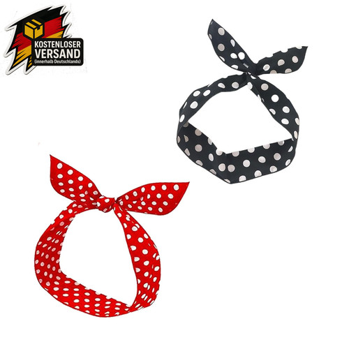 Haarband polka dots elastisch - haarband,