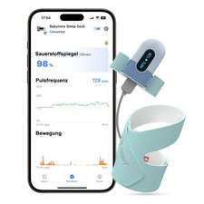 Babytone Sock Bluetooth Pulsoximeter für Babys Herzfrequenz Sauerstoffsättigung