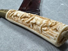 Alt Jagd Messer Schnitzerei