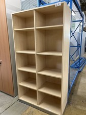 Wini 5 Ordnerhöhen Aktenregal Ahorn 10 Fächer 100cm breit