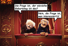 Ontrada Blechschild 30x40cm gewölbt Waldorf Statler Muppet Show Geburtstag