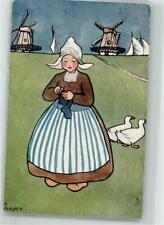 39904000 - Windmuehle Holzschuhe Enten sign. Peachey D. Tucks Oilette Nr.9322