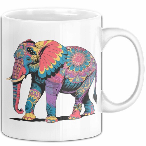Elefant tier blumen - blumen, tasse