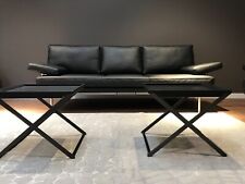 Walter Knoll Living Platform 3er Sofa in Leder Schwarz, w.Neu!