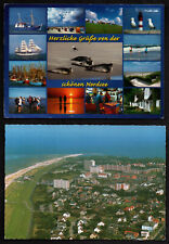 AK Grüße aus Cuxhaven NordseerUrlaub Sand Standkorb Buhne Robbe Schiff Watt Möve