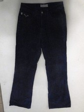 Fishbone  Kord Hose Schlaghose Dunkelblau Unifarben W30 L33