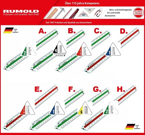 Rumold dreikantmaßstab 30cm - rumold,
