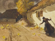 Aquarell nach Ludwig Dettmann