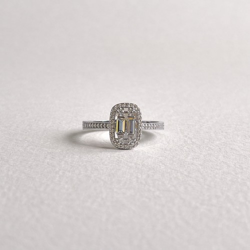 14k weißgold baguette und - weißgold,