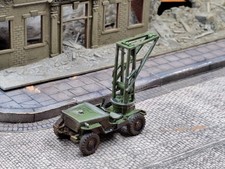 US Willys Jeep Fieldcrane 1 gebaut+gebrusht+gealtert 1:72 Resin