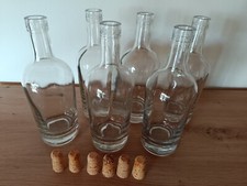 Glasflasche 0,5l 6 Stück mit Korken gebraucht, gereinigt ohne Schäden